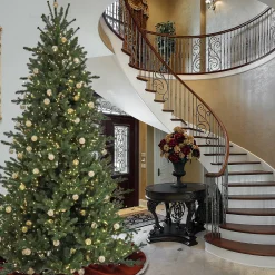 National Tree Company 10 ft. Pre-Lit Aspen Pine Hinged Tree with Warm White LED Light