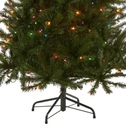 Hot National Tree Company 6 ft. Pre-Lit Aspen Spruce Slim Tree with Multicolor Lights