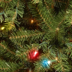 Online National Tree Company 7.5 ft. Pre-Lit Aspen Spruce Slim Tree with Multicolor Lights