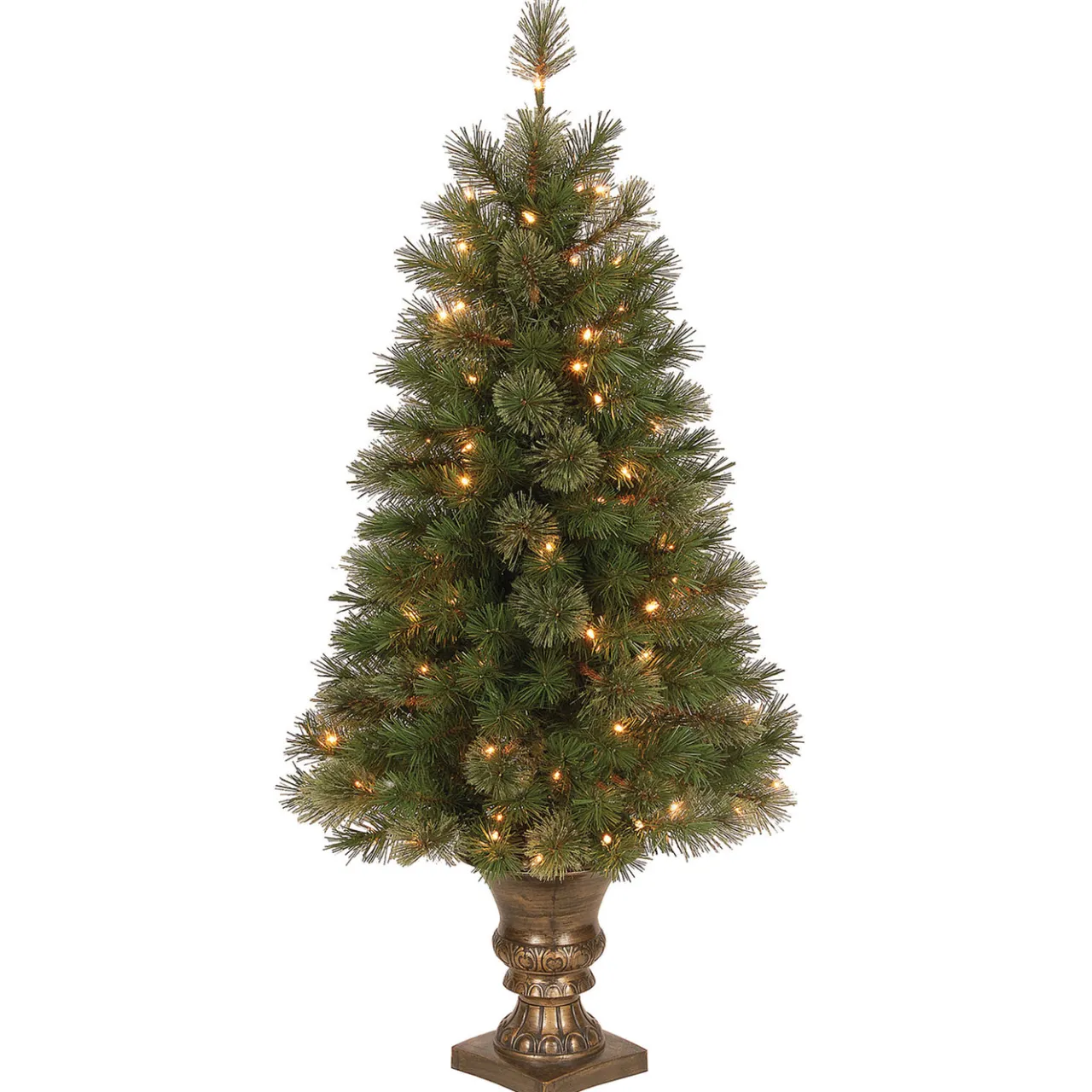 Best National Tree Company 4 ft. Pre-Lit Atlanta Spruce Tree with Clear Lights