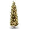 New National Tree Company 9 ft. Pre-Lit Carolina Pine Slim Tree with Clear Lights