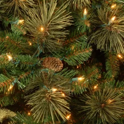 National Tree Company 7.5 ft. Pre-Lit Carolina Pine Slim Tree with Clear Lights
