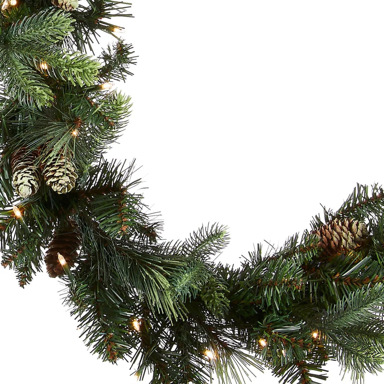 Clearance National Tree Company 9 ft. Pre-Lit Carolina Pine Garland with LED Lights