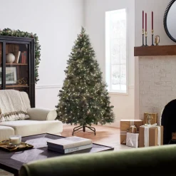 Sale National Tree Company 6.5 ft. Pre-Lit Carolina Pine Tree with Clear Lights