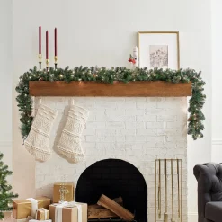 New National Tree Company 9 ft. Pre-Lit Carolina Pine Garland with Clear Lights