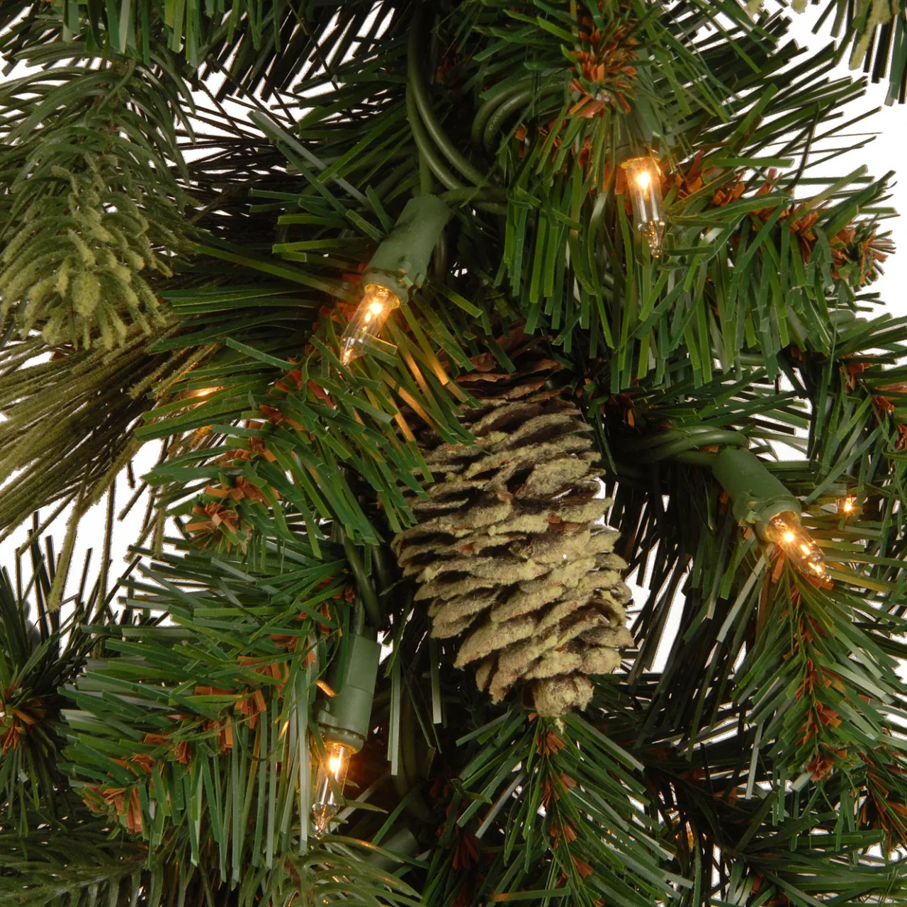 New National Tree Company 9 ft. Pre-Lit Carolina Pine Garland with Clear Lights