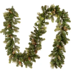 New National Tree Company 9 ft. Pre-Lit Carolina Pine Garland with Clear Lights