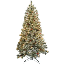 New National Tree Company 6 ft. Pre-Lit Cashmere Tree with Clear Lights