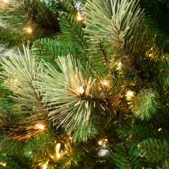 Outlet National Tree Company 7.5 ft. Pre-Lit Charleston Pine Slim Tree with Clear Lights