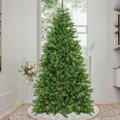 Best National Tree Company 7.5 ft. Pre-Lit Chesterfield Spruce Tree with Clear Lights
