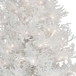 Hot National Tree Company 9 ft. Pre-Lit Christmas by the Sea Coral Tree with Warm White LED Lights