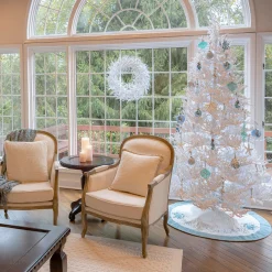 Hot National Tree Company 9 ft. Pre-Lit Christmas by the Sea Coral Tree with Warm White LED Lights