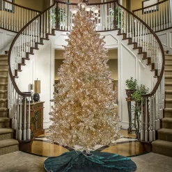 Hot National Tree Company 9 ft. Pre-Lit Christmas Platinum Metallic Tree
