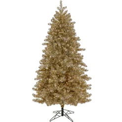 Online National Tree Company 7.5 ft. Pre-Lit Christmas Platinum Metallic Tree
