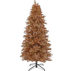Sale National Tree Company 9 ft. Pre-Lit Christmas Rose Gold Metallic Tree