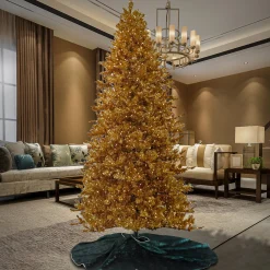 New National Tree Company 10 ft. Pre-Lit Christmas True Gold Tree