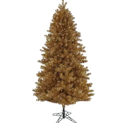 Online National Tree Company 7.5 ft. Pre-Lit Christmas True Gold Metallic Tree