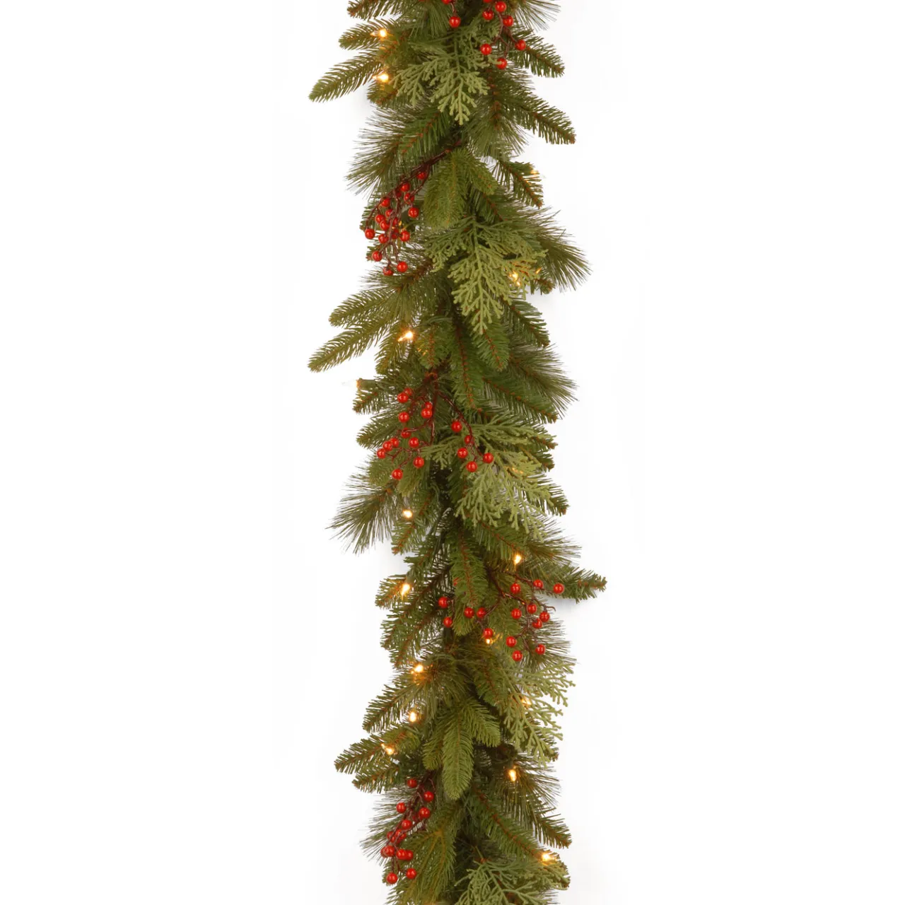 Clearance National Tree Company 9 ft. Pre-Lit Classical Collection Garland with Clear Lights