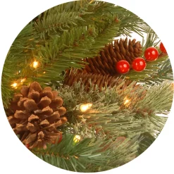 Outlet National Tree Company 6 ft. Pre-Lit Colonial Collection Slim Tree with Clear Lights