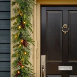 Clearance National Tree Company 9 ft. Pre-Lit Colonial Fir Garland with Dual Color LED Lights