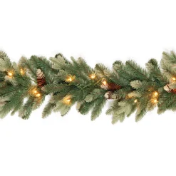 Sale National Tree Company 9 ft. Pre-Lit Copenhagen Spruce Garland with Clear Lights, Plug-In