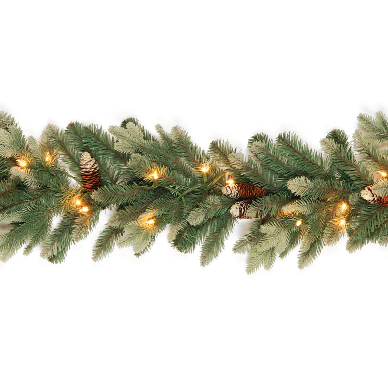 Sale National Tree Company 9 ft. Pre-Lit Copenhagen Spruce Garland with Clear Lights, Plug-In