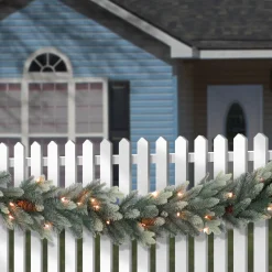 Sale National Tree Company 9 ft. Pre-Lit Copenhagen Spruce Garland with Clear Lights, Plug-In