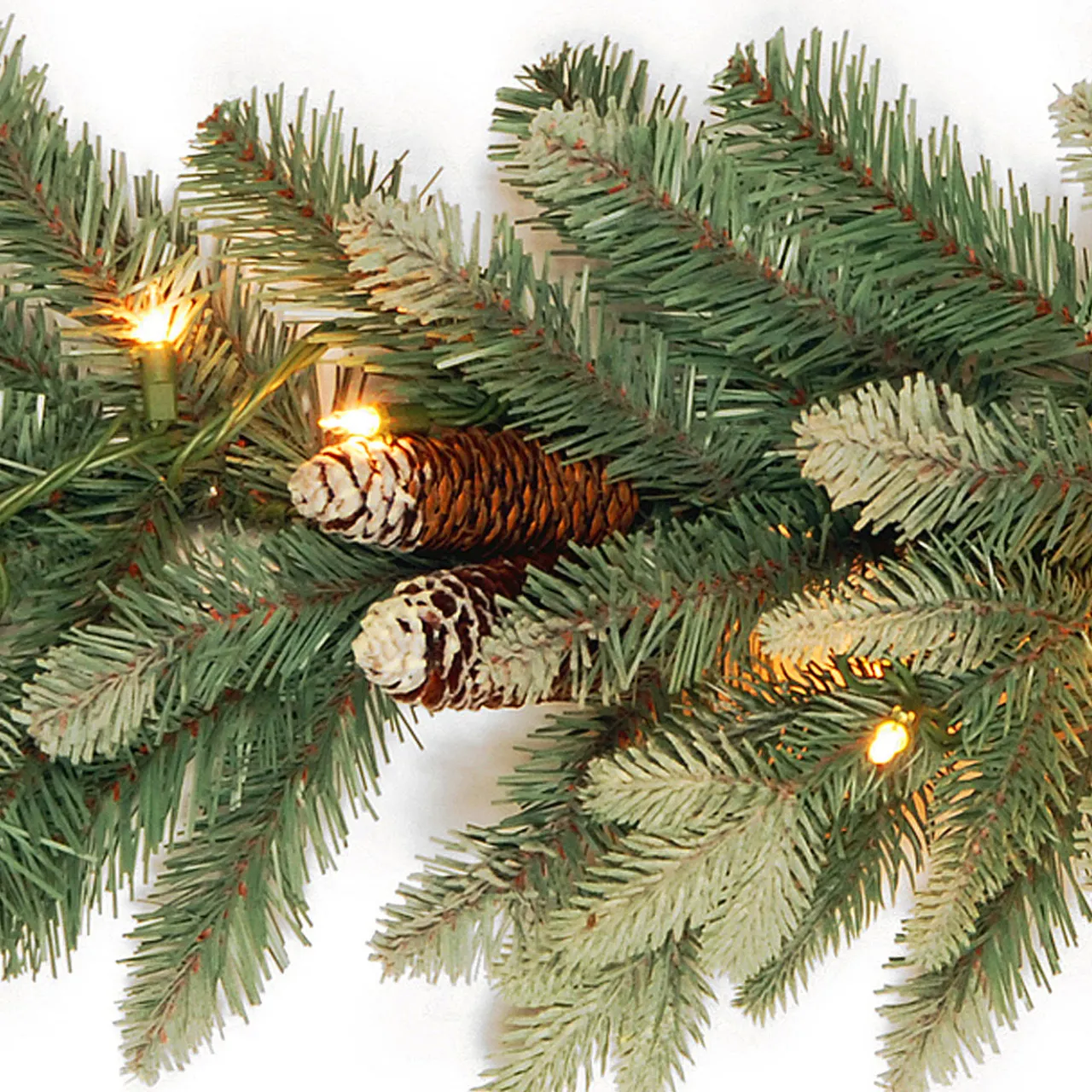 Sale National Tree Company 9 ft. Pre-Lit Copenhagen Spruce Garland with Clear Lights, Plug-In