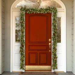 Online National Tree Company 9 ft. Pre-Lit Crestwood Spruce Garland with LED Lights