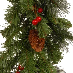 Online National Tree Company 9 ft. Pre-Lit Crestwood Spruce Garland with LED Lights