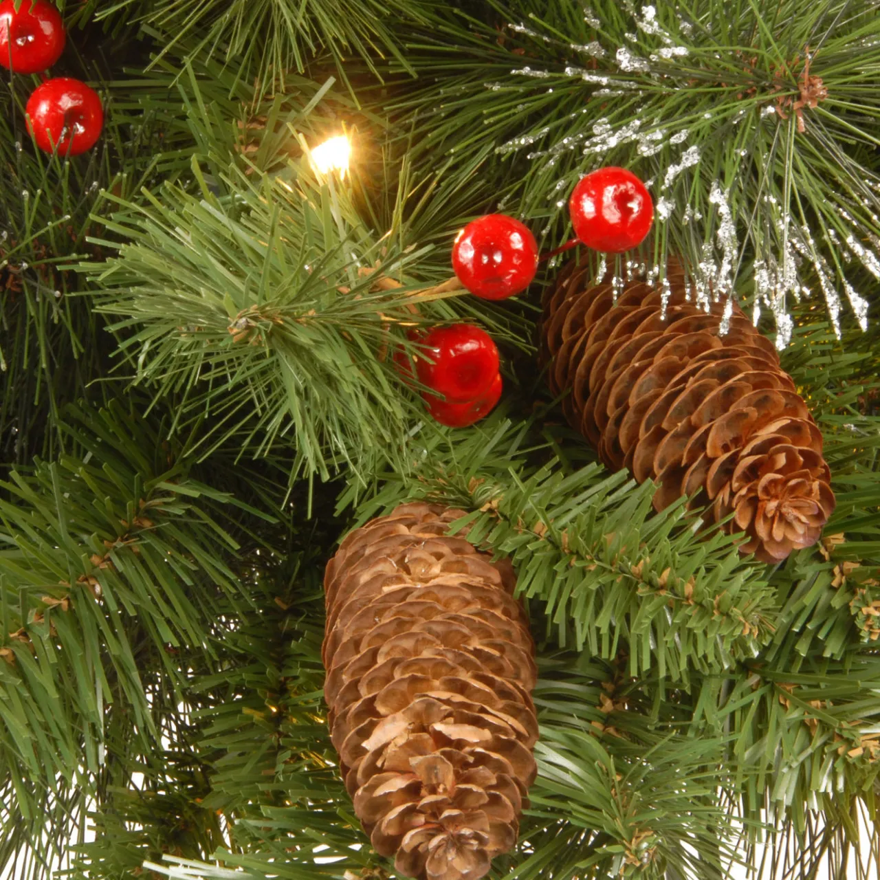 New National Tree Company 4 ft. Pre-Lit Crestwood Spruce Tree with Clear Lights