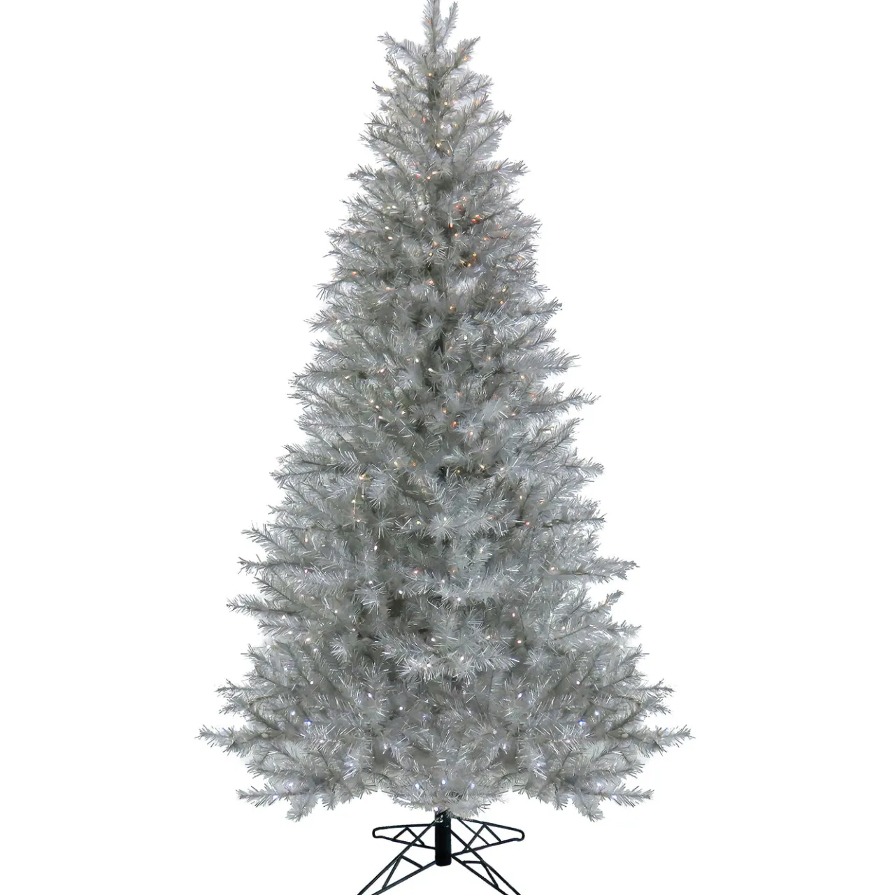 Discount National Tree Company 10 ft. Pre-Lit Crystal Pine Hinged Tree with RGB Lights