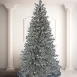 Discount National Tree Company 10 ft. Pre-Lit Crystal Pine Hinged Tree with RGB Lights