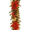 Online National Tree Company 9 ft. Pre-Lit Decorative Collection Holiday Garland with Clear Lights