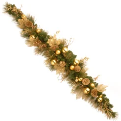 Hot National Tree Company 6 ft. Pre-Lit Decorative Collection Elegance Swag with Clear Lights