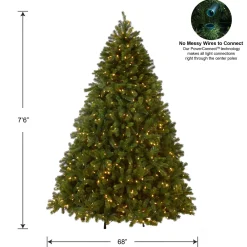 Best National Tree Company 7.5 ft. Pre-Lit Deluxe Downswept Douglas Fir Tree with PowerConnect Dual Color LED Lights
