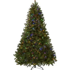 Discount National Tree Company 7.5 ft. Pre-Lit Downswept Douglas Fir Tree with Dual Color LED Lights