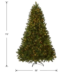 Discount National Tree Company 7.5 ft. Pre-Lit Downswept Douglas Fir Tree with Dual Color LED Lights