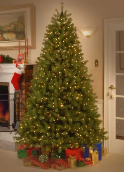 Discount National Tree Company 7.5 ft. Pre-Lit Downswept Douglas Fir Tree with Dual Color LED Lights