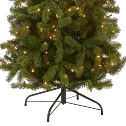 Best National Tree Company 6.5 ft. Pre-Lit Downswept Douglas Fir Pencil Slim Tree with Clear Lights