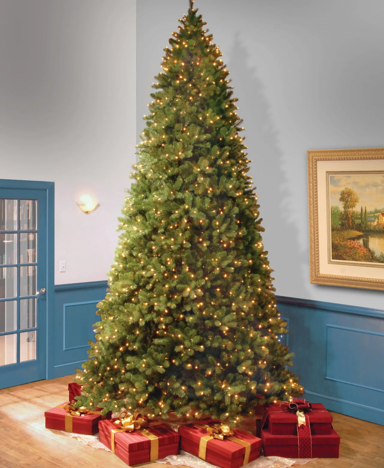 Sale National Tree Company 12 ft. Pre-Lit Downswept Douglas Fir Tree with Clear Lights
