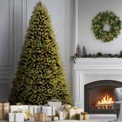 Discount National Tree Company 9 ft. Pre-Lit Downswept Douglas Fir Tree with Dual Color LED Lights