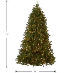 Best National Tree Company 7.5 ft. Pre-Lit Downswept Douglas Fir Tree with 750 Clear Lights & 1867 Branch Tips