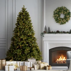 Outlet National Tree Company 6.5 ft. Pre-Lit Downswept Douglas Fir Tree with Dual Color LED Lights