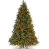 Clearance National Tree Company 6.5 ft. Pre-Lit Downswept Douglas Fir Tree with Multicolor Lights