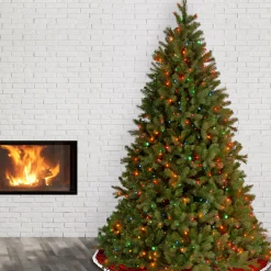 Clearance National Tree Company 6.5 ft. Pre-Lit Downswept Douglas Fir Tree with Multicolor Lights