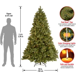 Discount National Tree Company 7.5 ft. Pre-Lit Downswept Douglas Fir Tree with 750 Dual Color LED Lights