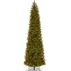 Sale National Tree Company 12 ft. Pre-Lit Downswept Douglas Fir Pencil Slim Tree with Dual Color LED Lights