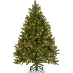 Hot National Tree Company 4.5 ft. Pre-Lit Downswept Douglas Fir Tree with Dual Color LED Lights