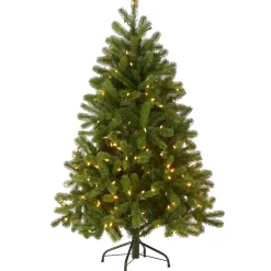 Hot National Tree Company 4.5 ft. Pre-Lit Downswept Douglas Fir Tree with Dual Color LED Lights